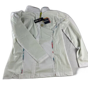 SwingDish Women's Golf Jacket‎ White Large Asymmetrical
